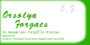 orsolya forgacs business card